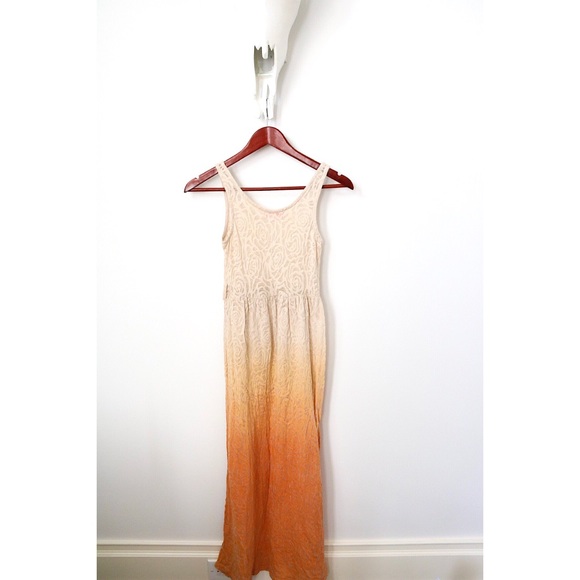 Saphia Ombré Cream & Orange Maxi Dress - Picture 3 of 7